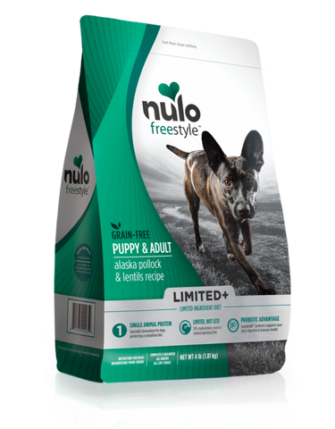 Nulo FreeStyle Limited+ Grain Free Alaska Pollock & Lentils Recipe Puppy & Adult Dry Dog Food