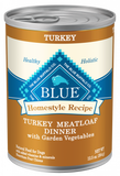 Blue Buffalo Homestyle Recipe Adult Turkey Meatloaf Dinner with Garden Vegetables Canned Dog Food