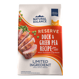 Natural Balance Limited Ingredient Reserve Grain Free Duck & Green Pea Recipe Dry Cat Food