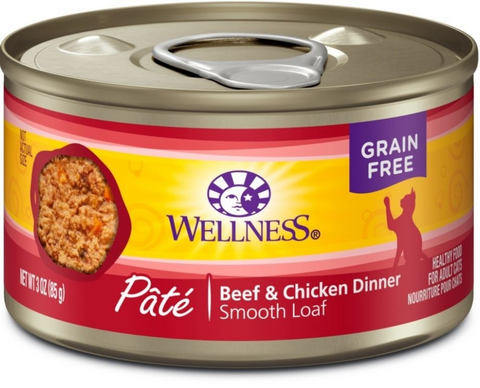 Wellness Complete Health Natural Grain Free Beef and Chicken Pate Wet Canned Cat Food