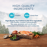 Blue Buffalo Wilderness High-Protein Grain-Free Adult Salmon Recipe Dry Cat Food