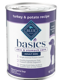 Blue Buffalo Basics Skin & Stomach Care Grain-Free Turkey & Potato Recipe Adult Canned Dog Food