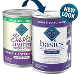 Blue Buffalo Basics Skin & Stomach Care Grain-Free Turkey & Potato Recipe Adult Canned Dog Food