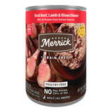 Merrick Grain Free 96% Real Beef, Lamb & Bison Canned Dog Food