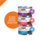 Purina Pro Plan Savor Seafood Entrees Variety Pack Adult Canned Cat Food