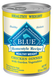 Blue Buffalo Homestyle Recipe Adult Healthy Weight Chicken Dinner with Garden Vegetables Canned Dog Food