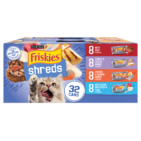 Friskies Shreds Variety Pack Canned Cat Food