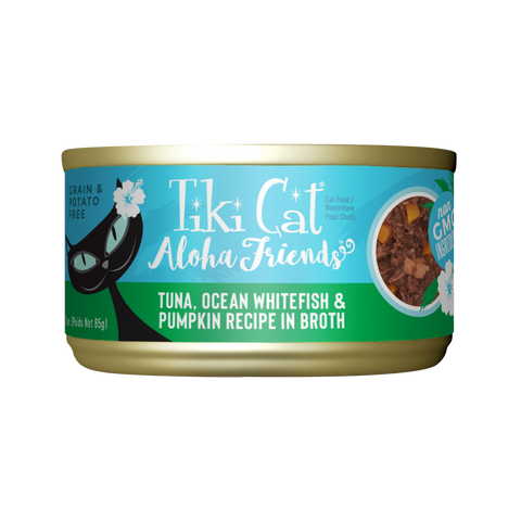 Tiki Cat Aloha Friends Grain Free Tuna with Ocean Whitefish and Pumpkin Canned Cat Food