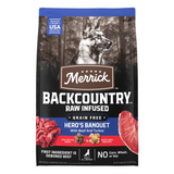 Merrick Backcountry Grain Free Dry Adult Dog Food, Kibble With Freeze Dried Raw Pieces Heros Banquet Recipe