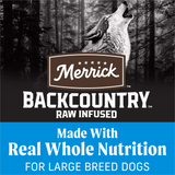 Merrick Backcountry Grain Free Dry Adult Dog Food Kibble With Freeze Dried Raw Pieces Large Breed Recipe