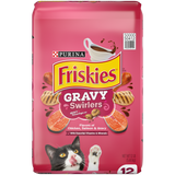 Friskies Gravy Swirlers Chicken & Salmon Flavor Dry Cat Food