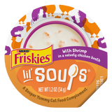 Friskies Natural Grain-Free Lil' Soups With Shrimp In Chicken Broth Cat Food Compliment