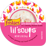 Friskies Natural Grain-Free Lil' Soups With Sockeye Salmon In Chicken Broth Cat Food Compliment