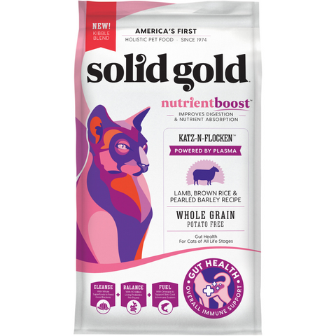 Solid Gold NutrientBoost Katz-N-Flocken with Lamb, Brown Rice & Pearled Barley Dry Cat Food