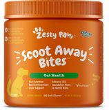 Zesty Paws Anal Gland Health Scoot Away Bites for Digestive & Immune Support Chicken Soft Chews for Dogs