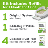 Purina Tidy Cats Litter Box System, Breeze System Starter Kit Litter Box, Litter Pellets & Pads