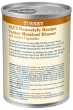 Blue Buffalo Homestyle Recipe Adult Turkey Meatloaf Dinner with Garden Vegetables Canned Dog Food