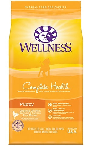 Wellness Complete Health Natural Puppy Chicken, Oatmeal and Salmon Dry Dog Food