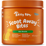 Zesty Paws Anal Gland Health Scoot Away Bites for Digestive & Immune Support Chicken Soft Chews for Dogs