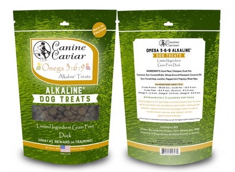 Canine Caviar Grain Free Duck Omega 3-6-9 Alkaline Dog Treats