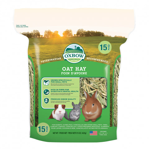 Oxbow Animal Health Oat Hay All Natural Hay for Rabbits Guinea Pigs Chinchillas Hamsters & Gerbils